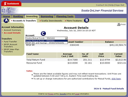 Accounts & Transfers